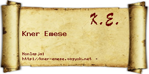 Kner Emese névjegykártya